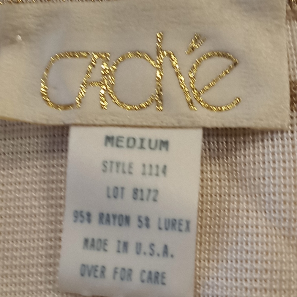 Cache Cream & Gold Top - Picture 9 of 9